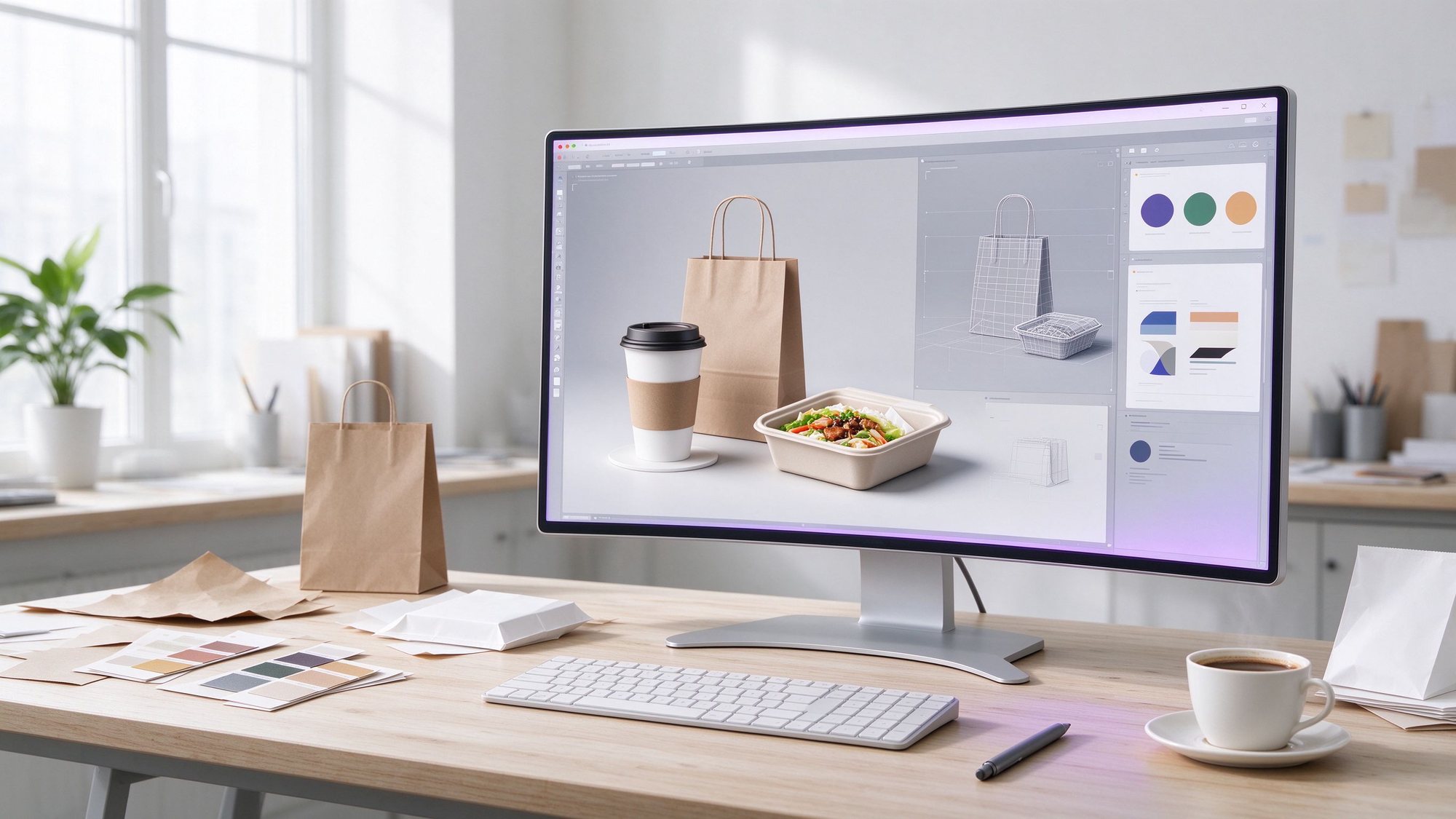 AI packaging design workspace